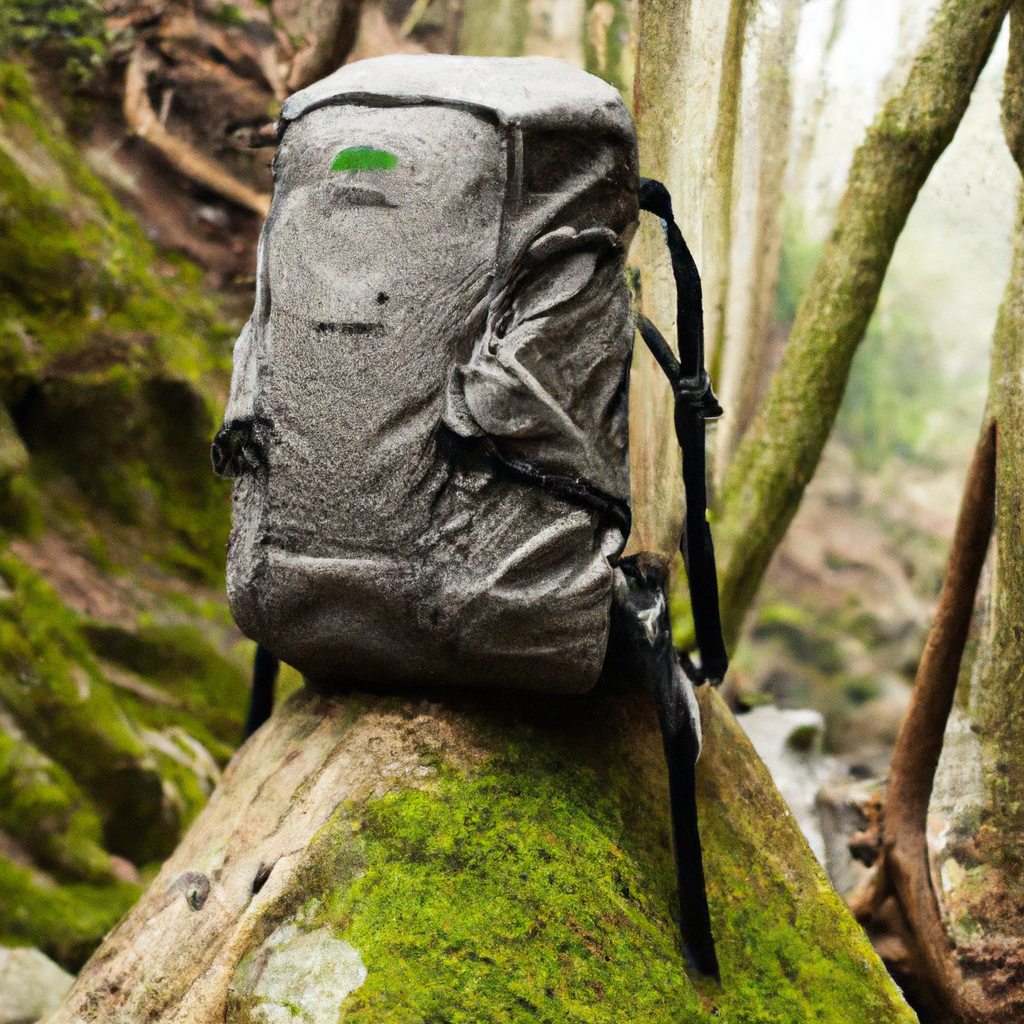 High-quality backpack displayed on a hiking trail in nature