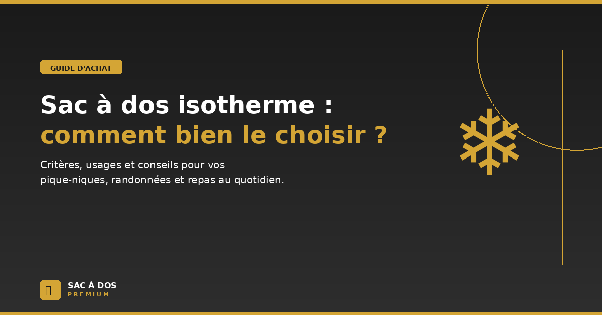 Sac à dos isotherme pour pique-nique et randonnée